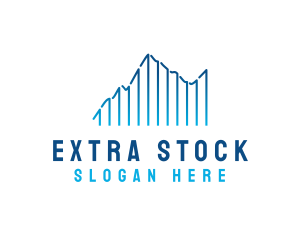 Mountain Stock Chart logo design