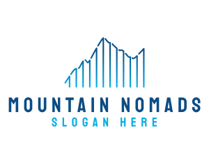 Mountain Stock Chart logo design