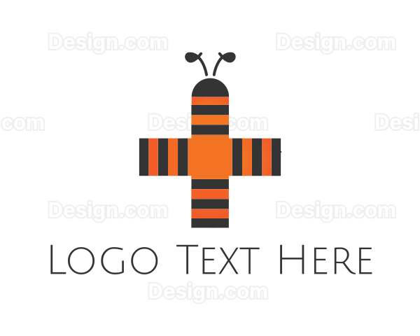 Bee Stripes Cross Logo