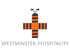 Bee Stripes Cross logo design