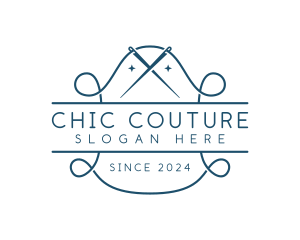 Tailor Needle Stitch logo design