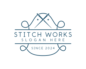 Tailor Needle Stitch logo design