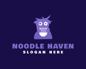 Scary Monster Noodles logo design