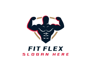 Strong Gym Muscle logo design