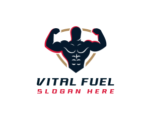 Strong Gym Muscle logo design