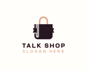 Shopping Bag Bookstore logo design