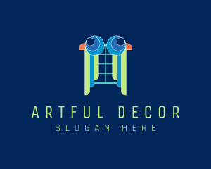 Multicolor Window Curtain logo design