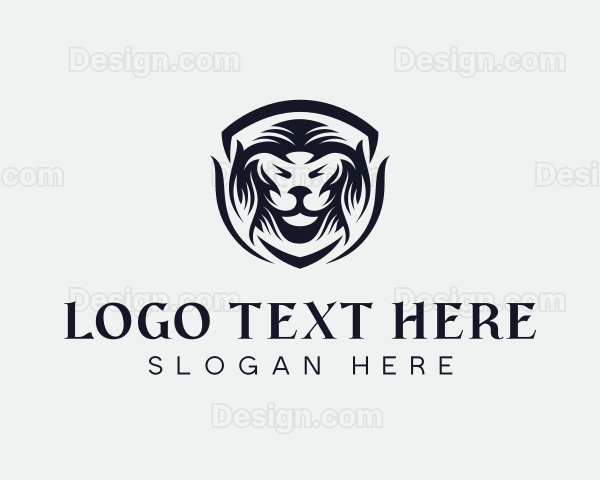 Animal Lion Shield Logo