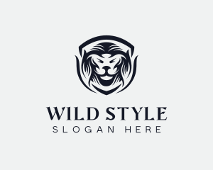 Wild Lion Shield logo design