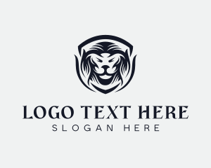 Shield - Animal Lion Shield logo design