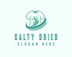 Shirt Washing Laundromat logo design