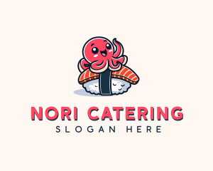 Japanese Octopus Sushi logo design