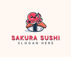 Japanese Octopus Sushi logo design