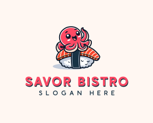 Japanese Octopus Sushi logo design