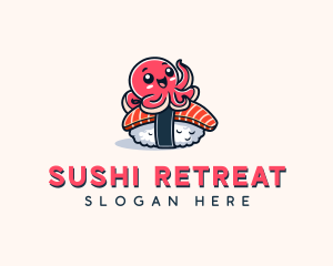 Japanese Octopus Sushi logo design