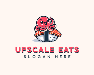 Japanese Octopus Sushi logo design