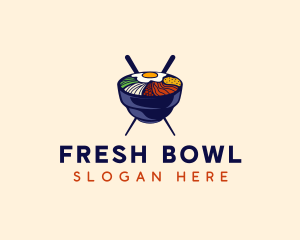 Korean Bowl Bibimbap logo design