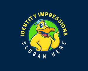 Duck Cartoon Character logo