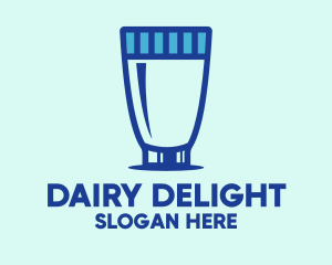 Simple Milk Glass logo design