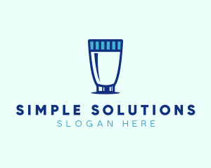 Simple Milk Glass logo design