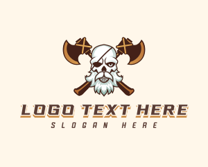 Pirate Skull Axe logo