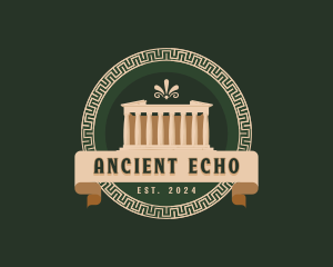 Historical Temple Structure logo design