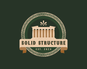 Historical Temple Structure logo design