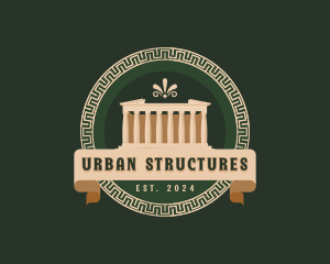 Historical Temple Structure logo design