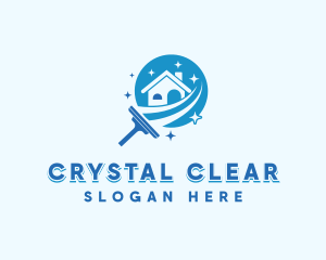 Squeegee Wipe Cleaner logo design