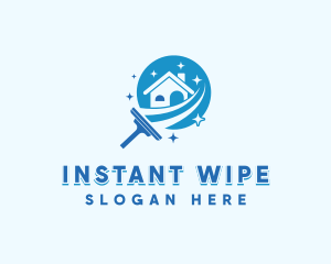 Squeegee Wipe Cleaner logo design