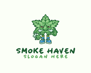Smoking Marijuana Cigarette logo