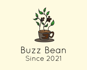 Coffee Pot Plant  logo design