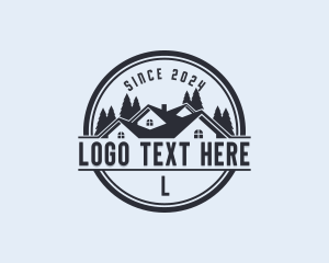 Lodge - Home Builder Roofing logo design