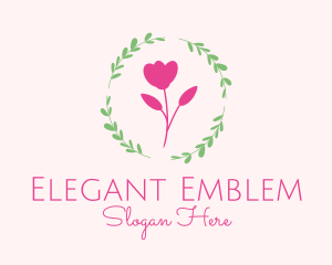 Elegant Rose Emblem logo design