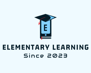 E Book Online Education logo design