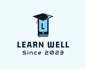 E Book Online Education logo design