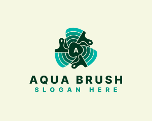 Paint Brush Builder Tool logo design