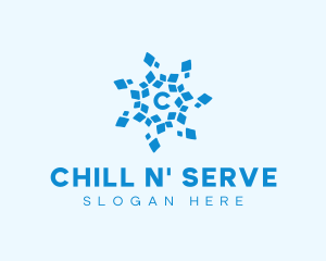 Frozen Tech Snowflake logo