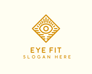 Gold Diamond Eye logo design