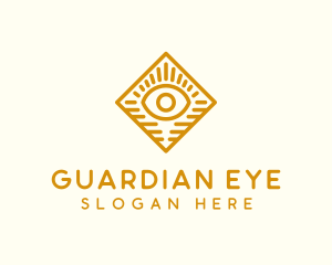 Gold Diamond Eye logo design