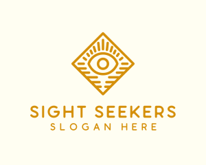 Gold Diamond Eye logo design