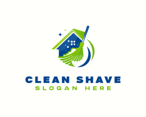 Sweep Cleaning Broom logo design