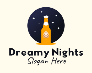 Starry Night Beer Bottle  logo design