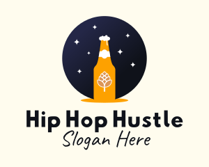 Starry Night Beer Bottle  logo design