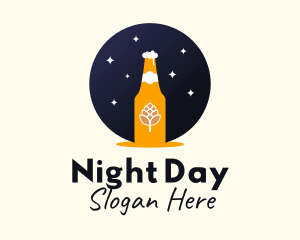 Starry Night Beer Bottle  logo design