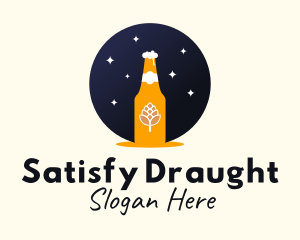 Starry Night Beer Bottle  logo design