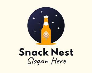 Starry Night Beer Bottle  logo design