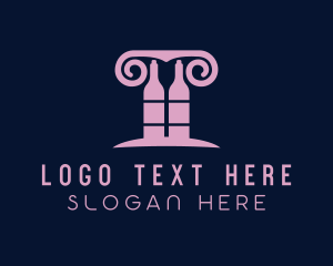 Wine Greek Pillar Bar Logo