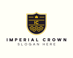 Crown Shield Wave  logo design