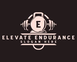 Power Lifting Gym Equipment logo design